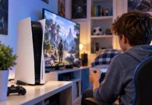 PS5 in verticale nella cameretta dei ragazzi: c’è il rischio che si surriscaldi? gaming room con playstation 5